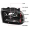 Spec-D Tuning 05-07 Ford F250 Black Euro Headlights, 2LH-F25005JM-RS 2LH-F25005JM-RS - alternate 8